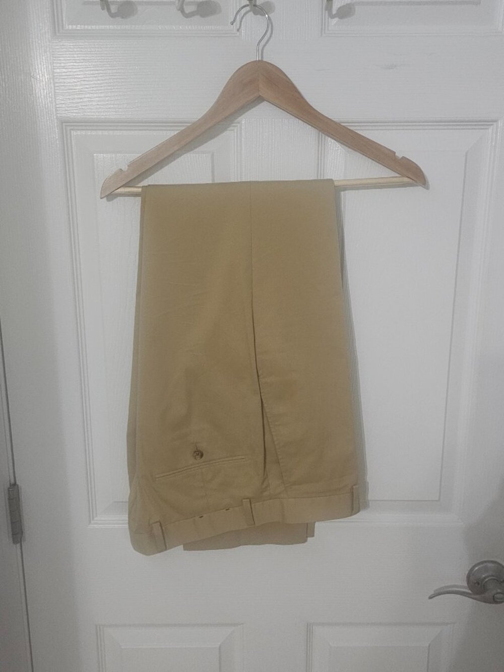 Brooks Brothers Classic Fit Mens Tan Khaki Dress Pants 32x32 Stretch Cotton